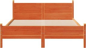 vidaXL Σκελετός Κρεβ. Χωρίς Στρώμα Καφέ Κεριού 160x200 εκ Μασίφ Πεύκο