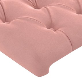 VidaXL Κεφαλάρι Ροζ Βελούδινο 180x7x118/128 εκ.