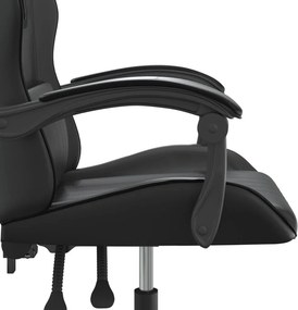 vidaXL Καρέκλα Gaming Περιστρεφόμενη Μαύρη από Συνθετικό Δέρμα