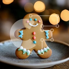 Σετ των 2 Intra Συλλεκτικό Ξύλινο Παζλ Plywood 4mm - Μπισκότο μελόψωμο με πολύχρωμο γλάσο Σε Ξύλινο Κουτί - Διαστάσεις: 10x10 cm – 25 κομμάτια