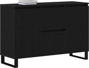 vidaXL Πλαϊνό γραφείο Μαύρη Οξυά 101,5 x 35 x 70 εκ Επεξεργασμένο ξύλο