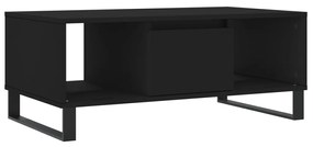 vidaXL Τραπεζάκι Σαλονιού Μαύρο 90x50x36,5 εκ. Επεξεργασμ. Ξύλο