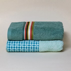 Πετσέτες Προσώπου (Σετ 2τμχ) White Fabric Regla Multi 600gsm