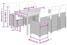 ΣΕΤ ΕΠΙΠΛΩΝ BISTRO ΚΗΠΟΥ 7 ΤΕΜ ΜΑΥΡΟ ΣΥΝΘΕΤ. ΡΑΤΑΝ ΜΕ ΜΑΞΙΛΑΡΙΑ 3276981