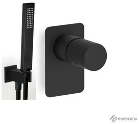 Eurorama Eletta Tecno Black Matt Μίκτης Εντοιχισμού+Παροχή νερού Τετράγωνη