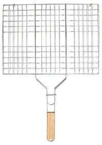 ESTIA ΣΧΑΡΑ ΨΗΣΙΜΑΤΟΣ BARBEQUE ΜΕΤΑΛΛΙΚΗ 49x30cm ΜΕ ΞΥΛΙΝΗ ΛΑΒΗ