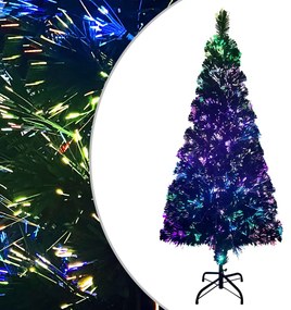 vidaXL Χριστουγεννιάτικο Δέντρο Τεχν &amp; Βάση Πράσινο Οπτικές Ίνες 240εκ