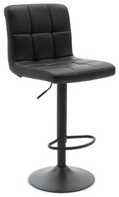 Bar stool Remina folding black pu-black metal 45x53x112cm 45x53.3x112 εκ.