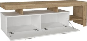 Έπιπλο τηλεόρασης Acnes λευκό-sapphire oak 160x40x53εκ