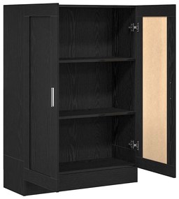 vidaXL Βιβλιοθήκη Μαύρη δρυς 82.5 x 30.5 x 115 εκ. Επεξεργασμένο ξύλο