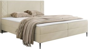 Επενδυμένο Κρεβάτι Portes-Μπεζ-160 x 200