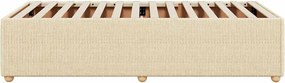vidaXL Πλαίσιο κρεβατιού χωρίς στρώμα Κρέμα 80x200 cm Ύφασμα