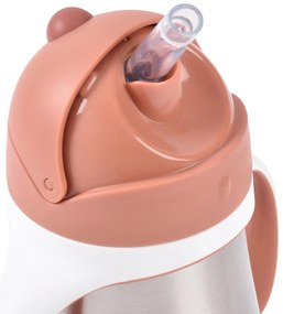 Béaba Μπουκάλι Θερμός Ανοξείδωτο με λαβές 250ml +8μ Terracotta