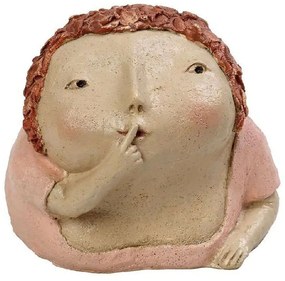 Διακοσμητικό Αγαλματίδιο ZAX201 11,3x12,5x11,7cm Pink Espiel Polyresin