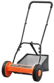 VEVOR 14" Push Reel Lawn Mower 5-Blade Adjustable Height Grass Catcher 2 Wheels