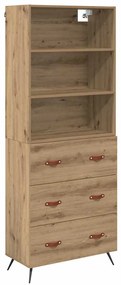 vidaXL Highboard Artisan Oak 69,5 x 34 x 180 εκ. Επεξεργασμένο ξύλο