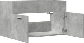 vidaXL Ντουλάπι Μπάνιου Γκρι Σκυροδέματος 90x38,5x46 εκ. Επεξ. Ξύλο