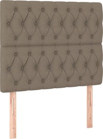 vidaXL Κρεβάτι Boxspring με Στρώμα Taupe 120x200 εκ. Υφασμάτινο
