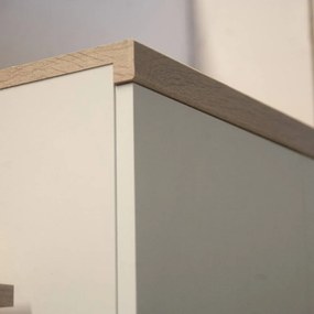 ΝΤΟΥΛΑΠΑ ΔΙΦΥΛΛΗ TOP MIX 60X33X183CM ΛΕΥΚΗ-ΣΟΝΟΜΑ