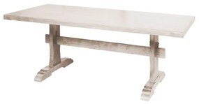 MAISON WESTERN Τραπέζι Τραπεζαρίας, Ξύλο Mango Antique Άσπρο  200x100x77cm [-Άσπρο-] [-Ξύλο-] ΕΙ927
