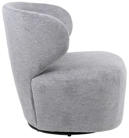 Πολυθρόνα Marelia pakoworld περιστρεφόμενη γκρι ύφασμα 73x76x76εκ