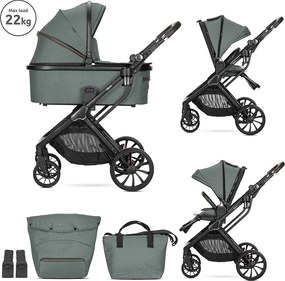 BABY STROLLER GLORY 2in1 GREEN+ADAPTERS+pram body