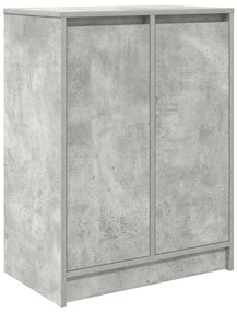 Παπουτσοθήκη Γκρι Σκυροδέματος 57x34x76 εκ. Επεξεργασμένο Ξύλο - Γκρι