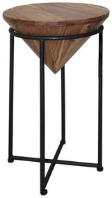 Τραπεζάκι Βοηθητικό Miles I 113-000049 Φ31x53cm Natural-Black
