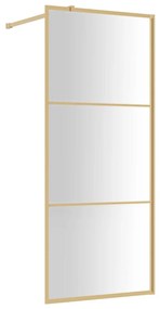 Διαχωριστικό Ντουζιέρας Χρυσό 80 x 195 εκ. Διαφανές Γυαλί ESG - Χρυσό