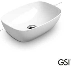 Νιπτήρας Πορσελάνης Nubes 50x35 GSI White 9784-300