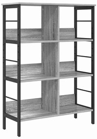 vidaXL Ράφι Βιβλίων Γκρίζο Σονομα 82 x 32 x 112 εκ. Επεξεργασμένο ξύλο
