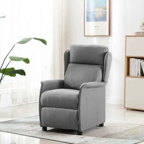 vidaXL Ανακλινόμενη πολυθρόνα Ανοιχτό γκρι 67.5 x 93.5 x 101.5 εκ