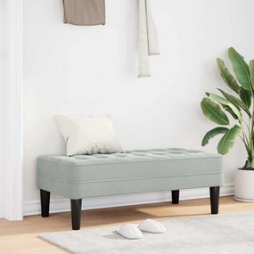 vidaXL Παγκάκι Ανοιχτό γκρι 113 x 57 x 39 εκ. Βελούδο
