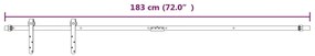 vidaXL Μηχανισμός Συρόμενης Πόρτας Μίνι Λευκή 183 εκ. Ανθρακοχάλυβας