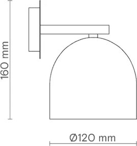 Απλίκα Τοίχου Rio Wall 12cm Μαύρο