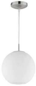 Moon Κλασικό Κρεμαστό Φωτιστικό Μονόφωτο με Ντουί E27 σε Λευκό Χρώμα Trio Lighting R30152507