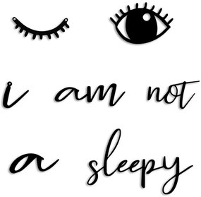 Διακοσμητικό Τοίχου Not Sleepy (Σετ 7Τμχ) 891TNL3339 13x8/11,5x4,5/7x7/19x6/20x10/10x4/37x23cm Black Wallity Μέταλλο