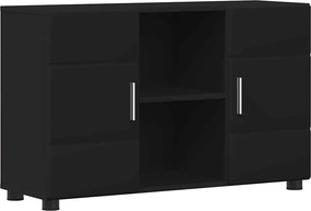 vidaXL Πλαϊνό γραφείο με ράφι FLORIN Μαύρο 88,5 x 30,5 x 55,5 εκ