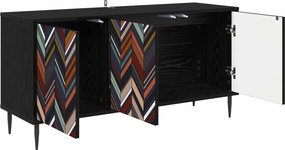 vidaXL Ντουλάπι TV OMMEN 102 x 33 x 51 εκ Μαύρη Δρυς
