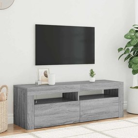vidaXL Έπιπλο Τηλεόρασης με LED Γκρι Sonoma 120x35x40 εκ.