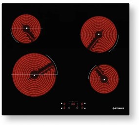 Pyramis PHC61430FMB Κεραμική Εστία Αυτόνομη με Λειτουργία Κλειδώματος 58x51εκ.(174020031)