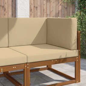vidaXL Μαξιλάρι Καναπέ Εξωτερικού Χώρου 3 pcs Μπεζ Πολυεστέρας