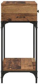 vidaXL Κονσόλα Τραπέζι Παλιό Ξύλο 75x34.5x75 εκ. Σχεδιασμένο Ξύλο