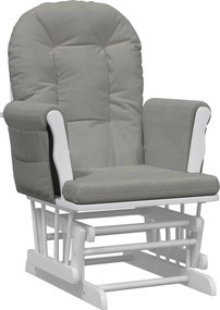 vidaXL Πολυθρόνα Relax Ανοιχτό Γκρι Υφασμάτινη με Σκαμπό
