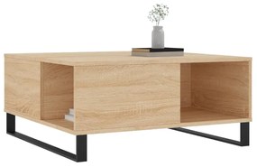 vidaXL Τραπεζάκι Σαλονιού Sonoma Δρυς 80x80x36,5 εκ. Επεξεργασμ. Ξύλο