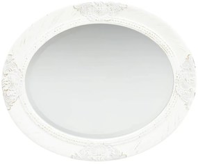 vidaXL Καθρέφτης Τοίχου με Μπαρόκ Στιλ Λευκός 50 x 60 εκ.