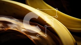 Σετ των 2 Intra Συλλεκτικό Ξύλινο Παζλ Plywood 4mm - Κοντινό πλάνο της μπανάνας Σε Ξύλινο Κουτί - Διαστάσεις: 10x10 cm – 25 κομμάτια