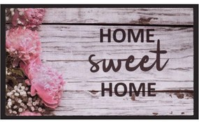 Πατάκι Εισόδου Image Home Sweet Home Peonies 175 45x75cm Beige-Pink Sdim 45X75