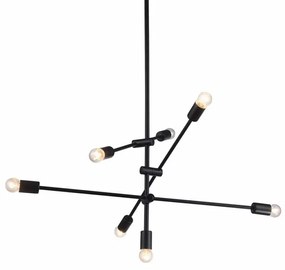 Φωτιστικό Οροφής Πολύφωτο Aca Luther OD680107BK Black Matt