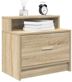 vidaXL Κομοδίνο με συρτάρι Sonoma Δρυς 51x31x47 εκ.